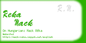 reka mack business card